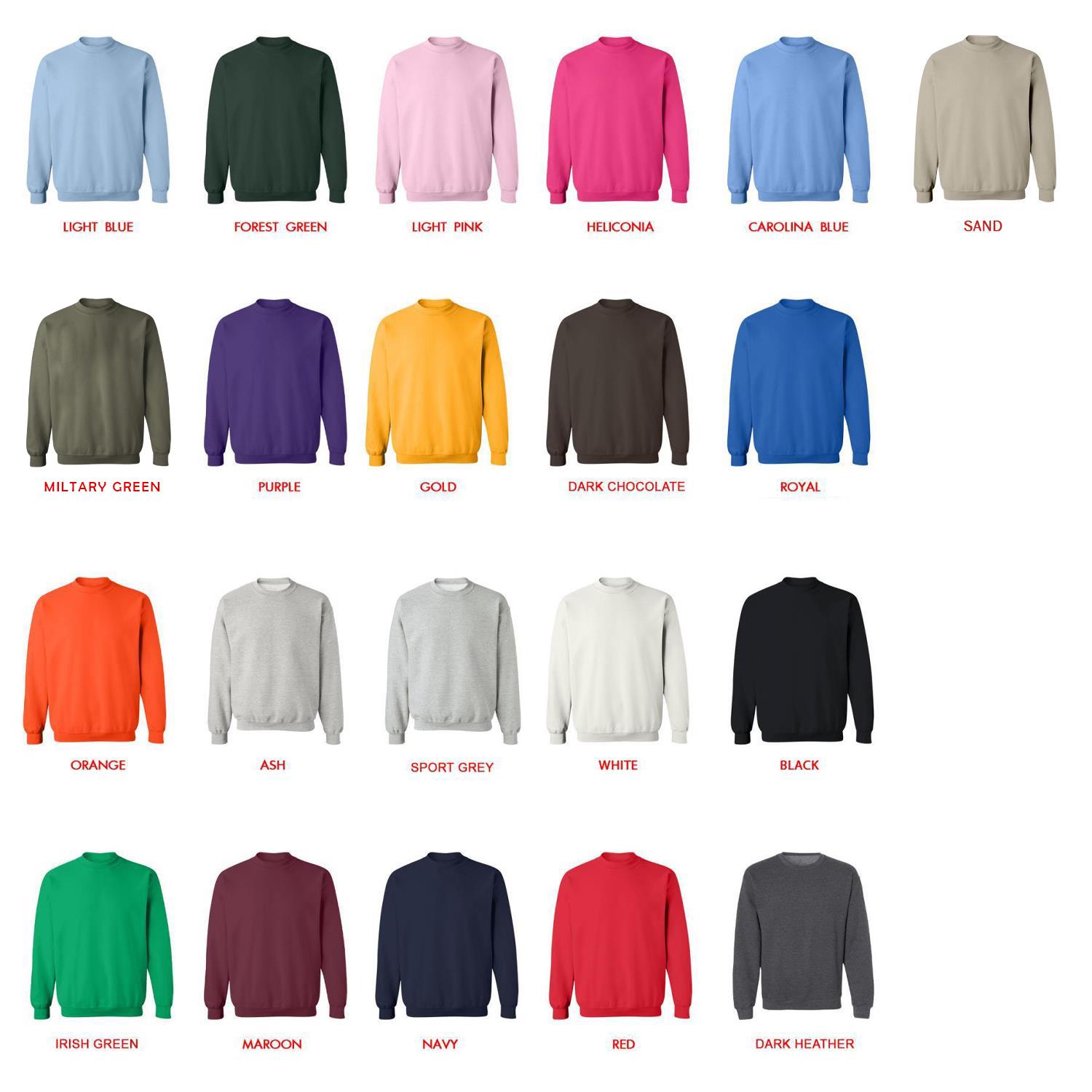 sweatshirt color chart - Zom 100 Store
