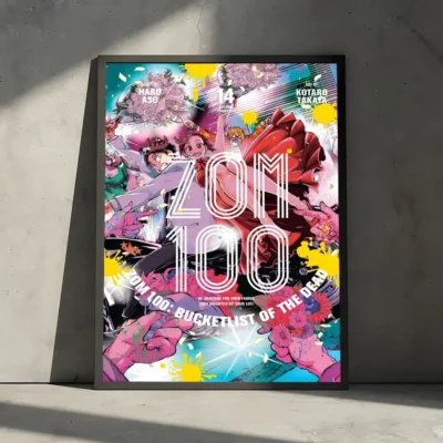 Anime Zom 100 Banner Colorfull Wall Art