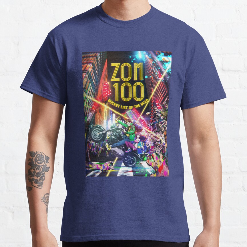 Zom 100 The Ultimate Bucket List For The Dead Hype T-Shirt - Image 4