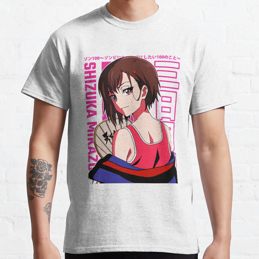 Zom 100 Shizuka Mikazuki Smug T-Shirt - Image 3