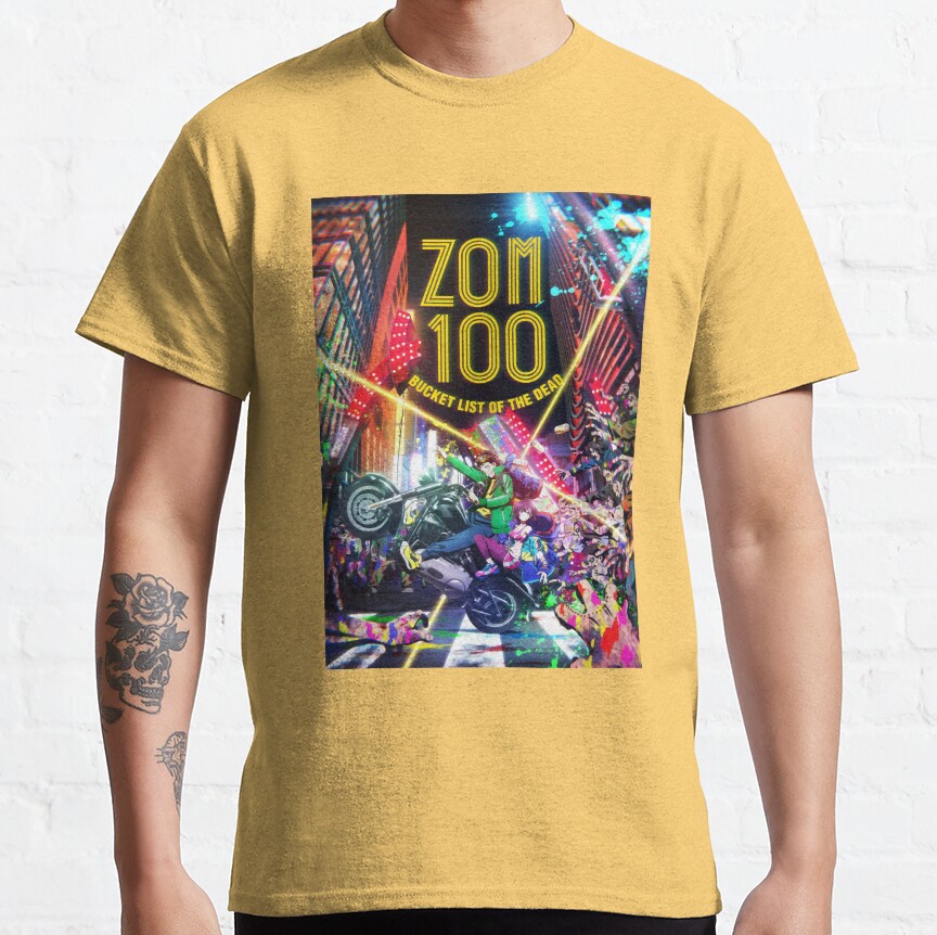 Zom 100 The Ultimate Bucket List For The Dead Hype T-Shirt - Image 3
