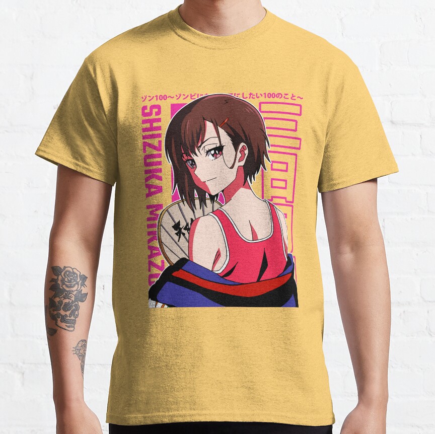 Zom 100 Shizuka Mikazuki Smug T-Shirt - Image 5