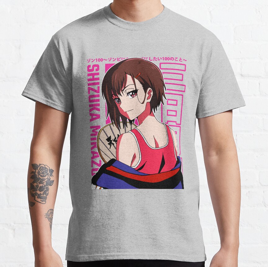 Zom 100 Shizuka Mikazuki Smug T-Shirt - Image 4