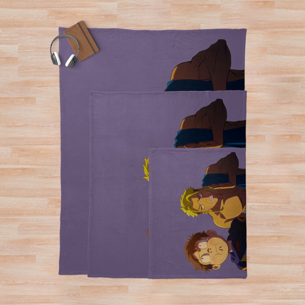 Anime Zom 100 Akira And Kencho Throw Blanket - Image 3