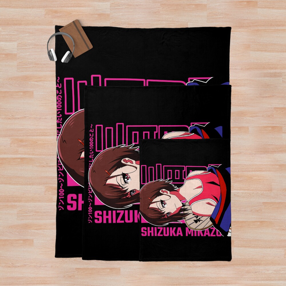 Zom 100 Shizuka Mikazuki Smug Throw Blanket - Image 3