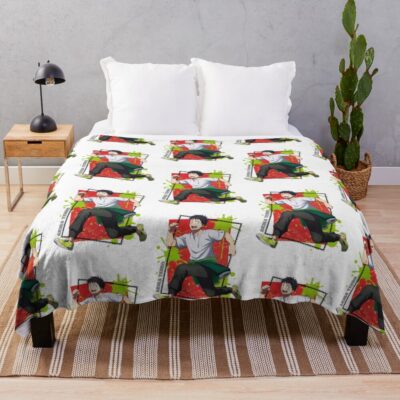 Zom 100 Run Funny Throw Blanket