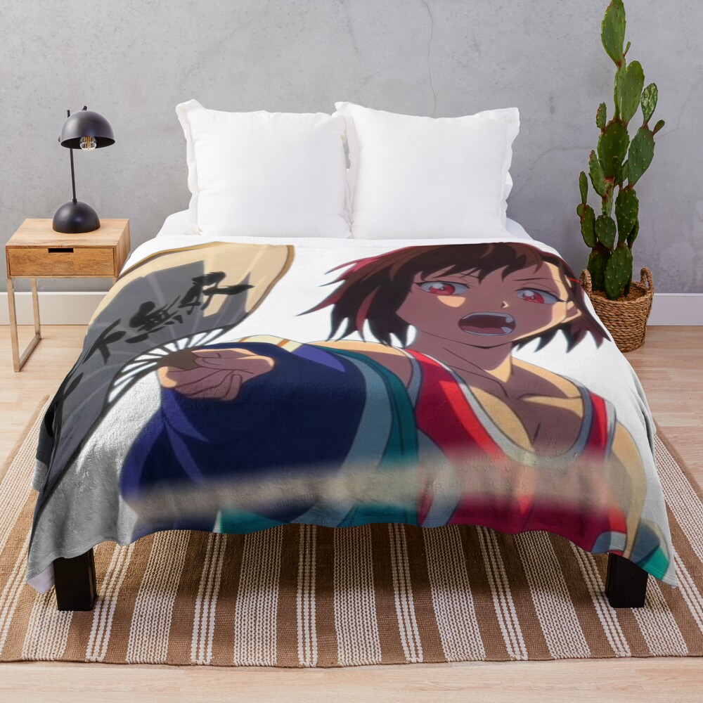 Zom 100 Mikazuki Shizuka Throw Blanket