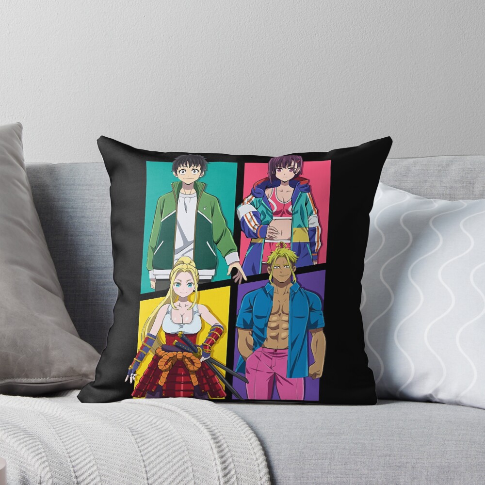 Anime Zombie 100 Throw Pillow