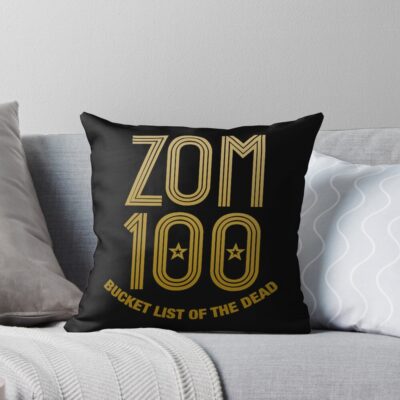 Zom 100 Bucket List Of The Dead Logo Throw Pillow