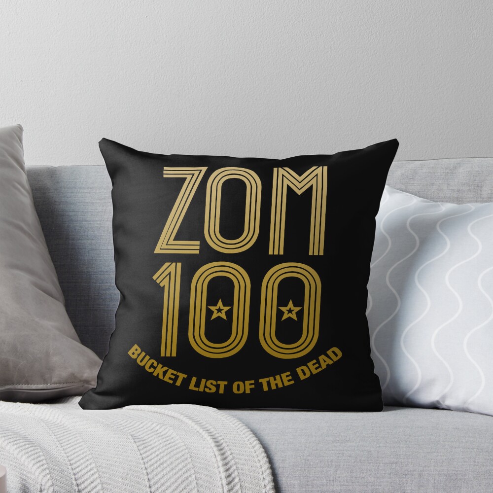 Zom 100 Bucket List Of The Dead Logo Throw Pillow